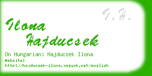 ilona hajducsek business card